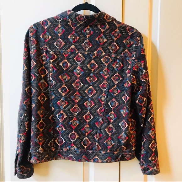 Like New Black Embroidered Jacket - Picture 3 of 8